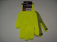 Tool Bench Safety Gloves Bright Yellow One Size Most Fits Non Slip - NEW