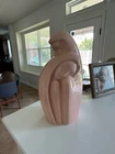 Vintage 80s Haeger Pottery Lovers Embrace 6051 18” Pink Ceramic Sculpture