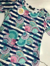 Seashell Stripes- Charlie’s Project Charley Dress- S- CLOSEOUT FINAL SALE