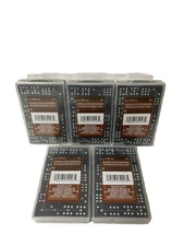 Lot of 5 Classic Games Double Nine Dominoes Black Set 55 PC NEW SEALED