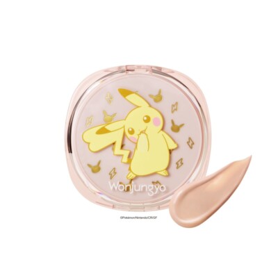 Pokemon Wonjungyo Set Perfecting Cushion light pink Diamond Liner shiny yellow