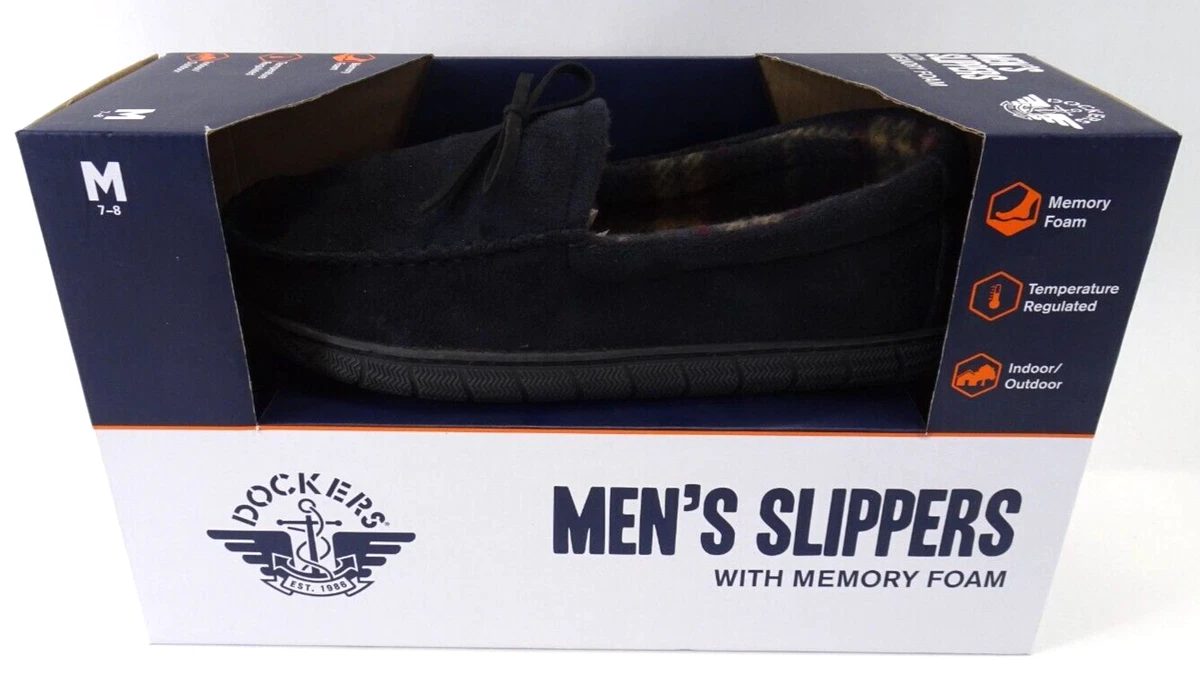 Dockers Men s Slippers with Memory Foam Size M 7 8 Indoor