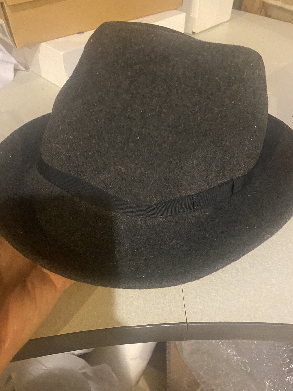 Pendleton Gray Wool Fedora Hat Medium Made In USA - image 5