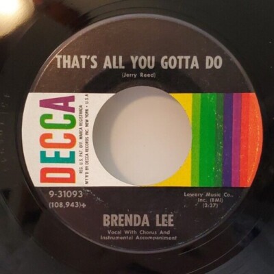 Brenda Lee I'M SORRY / THAT'S ALL YOU GOTTA DO (45/PS)#31093 PLAYS