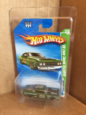 HOT WHEELS TREASURE HUNT 69 FORD TORINO TALLADEGA PINK WINDSHIELD NIP