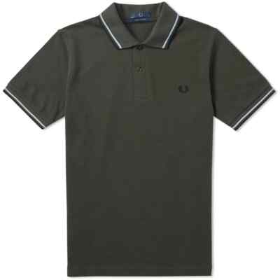 BNWT Fred Perry Twin Tipped M12 Made In England Polo, 408,Hunting
