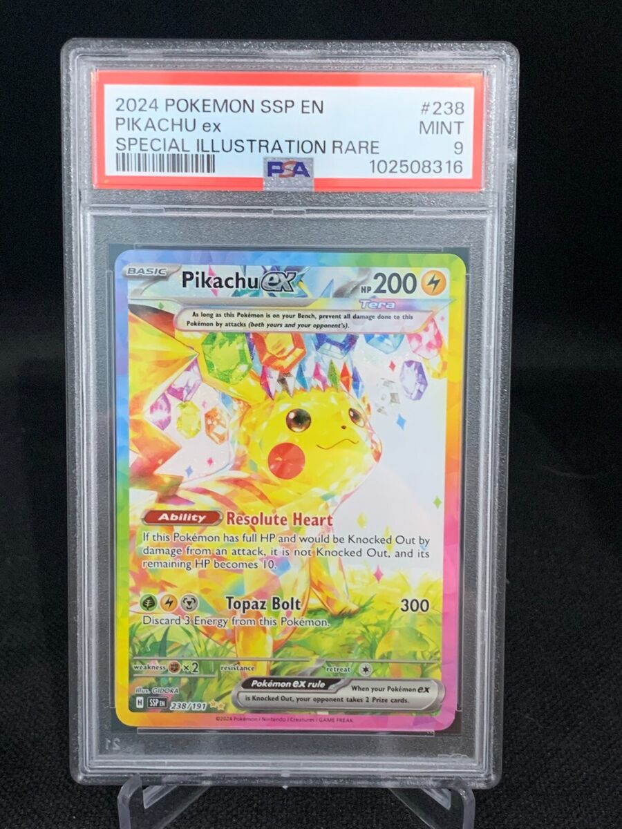 PSA 9 💎 MINT - Pikachu ex SIR Special Illustration Rare 238 PSA 9 💎 MINT - Pikachu ex SIR Special Illustration Rare 238