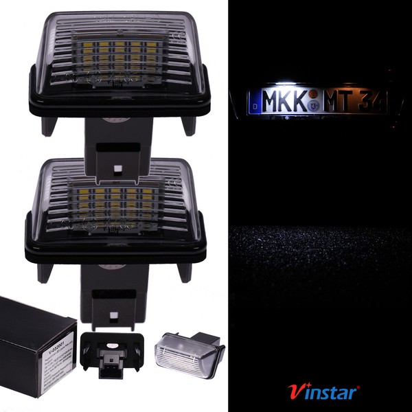Vinstar LED Kennzeichenbeleuchtung FüR Peugeot 206 207 306 307 308 406 407 5008-image