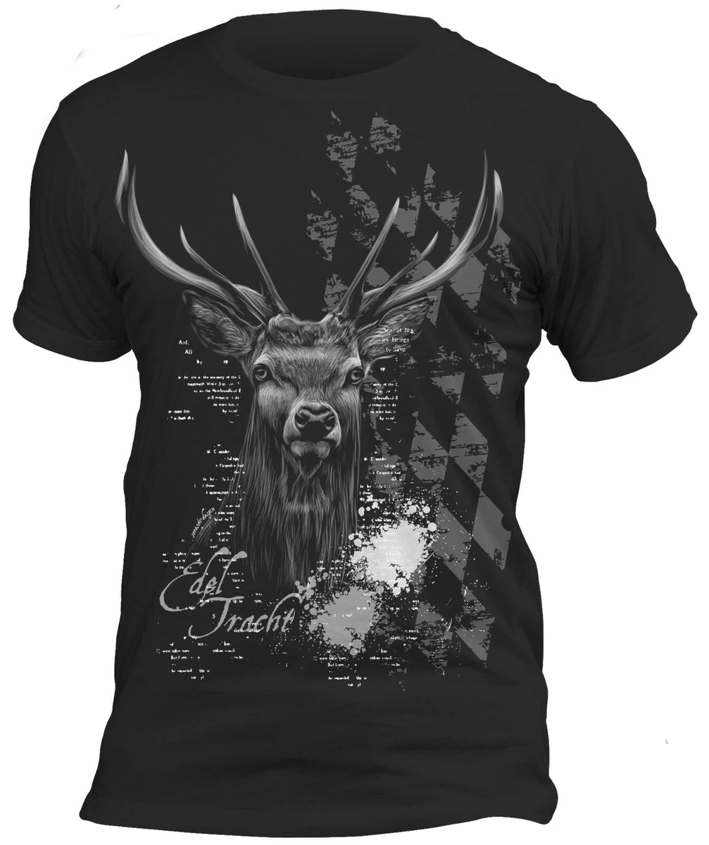 Trachten T-Shirt Herren - Lustiges Hirsch Design Für Oktoberfest & Volksfeste