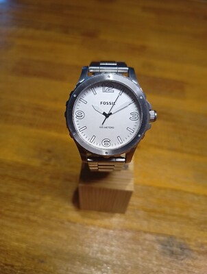 Fossil Herren Uhr,  JR1456, Silber,  neue Batterie, BOX ,Gliederband