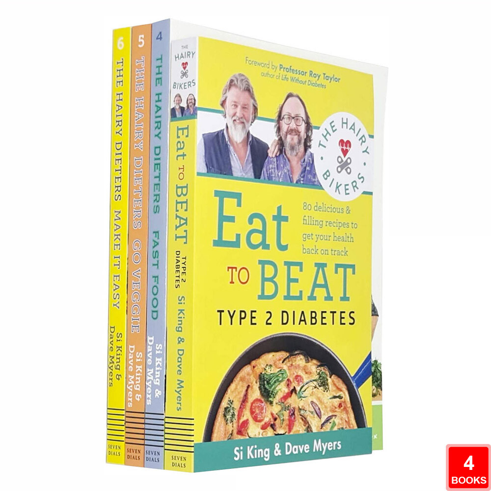 Hairy Bikers Collection 4 Books Set (Eat to Beat,Fast Food, Go Veggie & Make It)