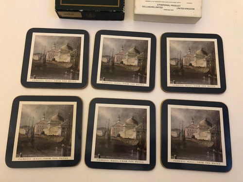 Set of 6 Pimpernel Coasters Faneuil Hall From the Water H13 - Picture 3 of 5