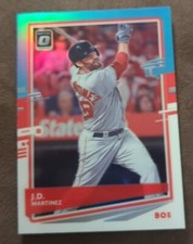 2020 Panini Donruss Optic Retail Carolina Blue and White Prizm JD Martinez #178