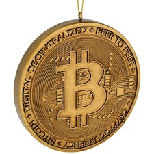 NO PACKAGING - Bitcoin Christmas Ornament Cryptocurrency Money Ornaments Stock