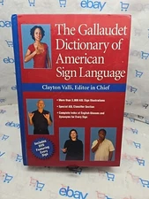 The Gallaudet Dictionary of American Sign Language Clayton Valli Hardcover ASL