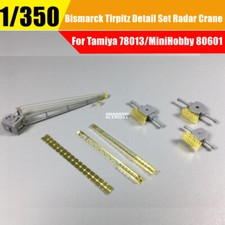 1/350 corazzata tedesca Bismarck radar fotoinciso + parte aggiornamento dettagli gru