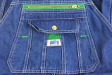Liberty Overalls Men's size 36 x 30 Blue Denim Overall Bibs