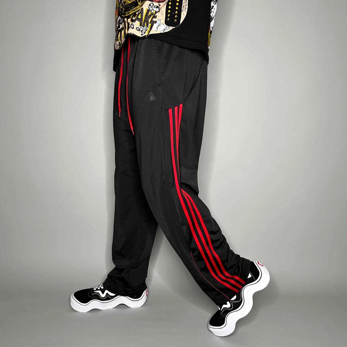adidas sweatpants mens red