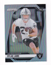 2024 PANINI PRIZM FOOTBALL DYLAN LAUBE SILVER PRIZM PARALLEL ROOKIE CARD 330. rookie card picture
