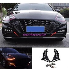 Assembly Car Led Daytime Running Light Drl Fog Lamp For Hyundai Sonata 20-2023