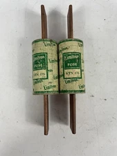 NEW LOT OF 2 Limitron KTN-175 Fuse KTN175 175 Amp 250 Volt Bussmann, Tested 175A