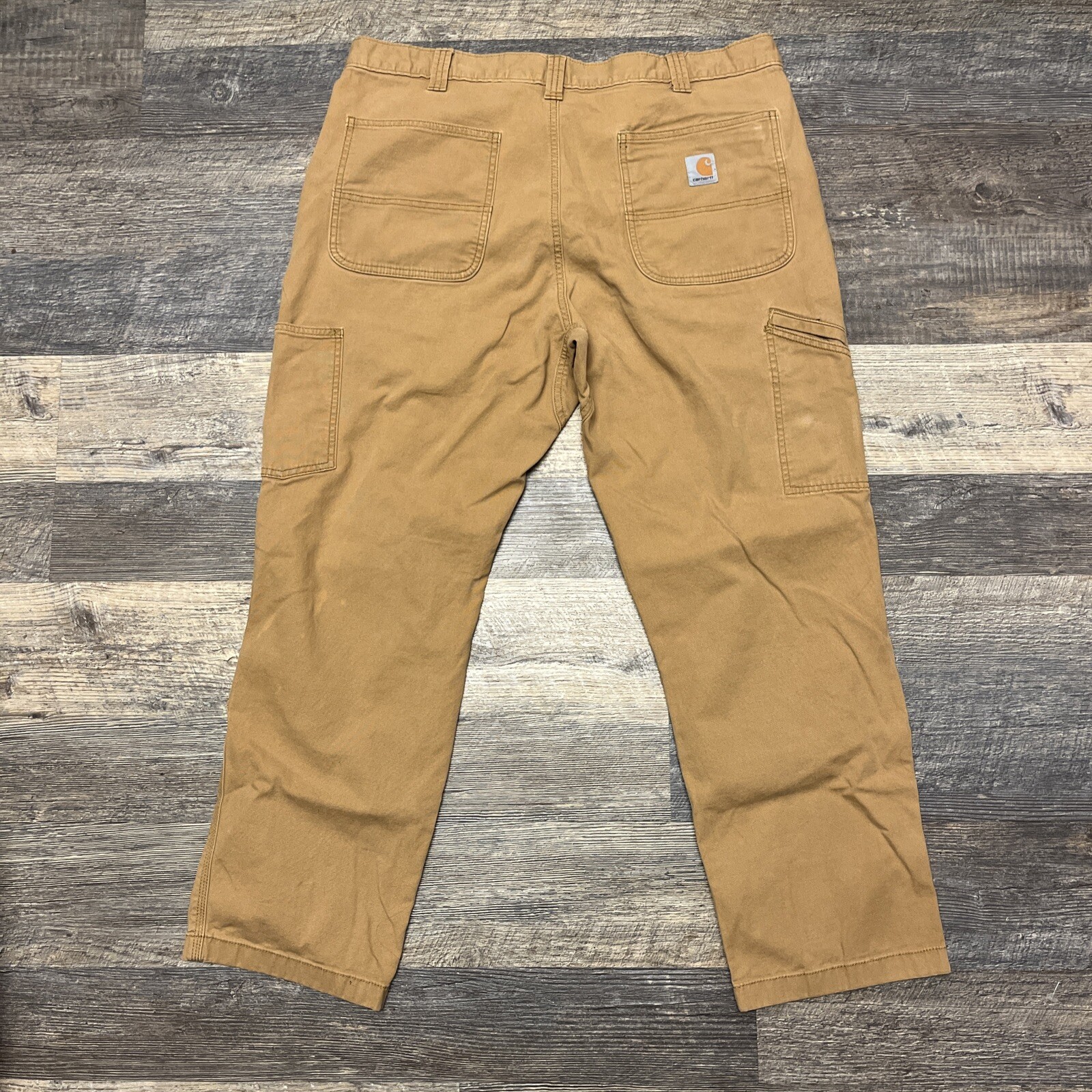 Carhartt Pants Mens 40x30 Tan Double Knee Utility Durable Work Rugged Flex Chore
