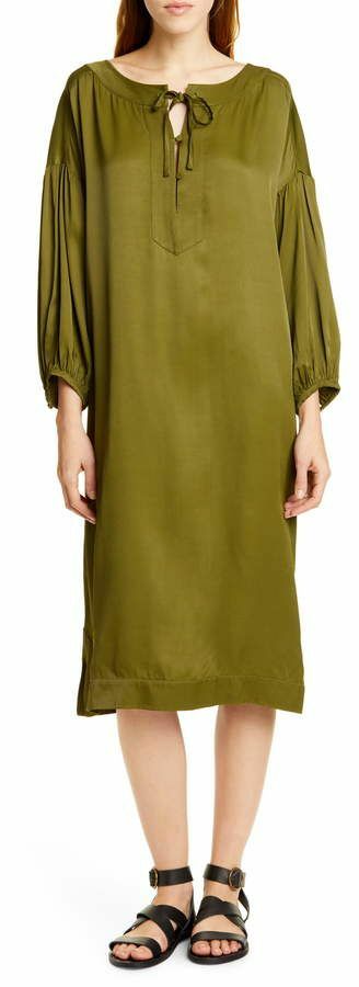 Women's Rodebjer Sim Satin Midi Dress, Size X-Small - Green