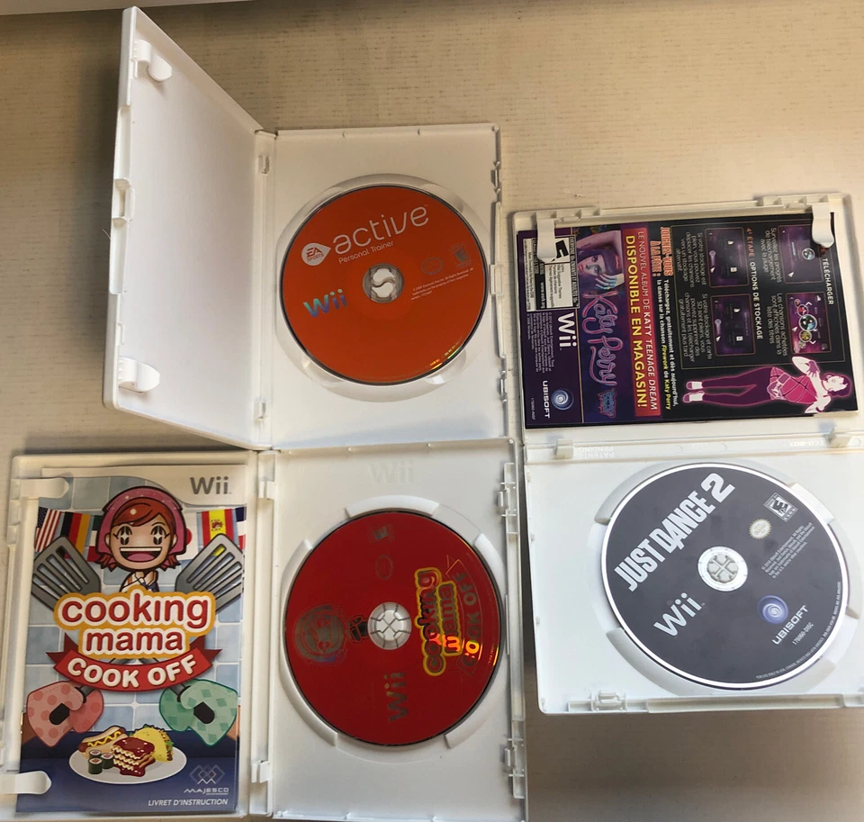 Just danse 2,Activev P.T,Cooking mama cook off Wii Game Bundle  - Image 2 of 4