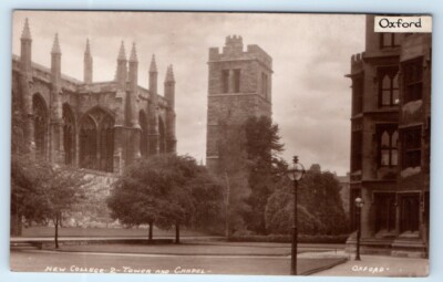 RPPC New College Tower & Chapel OXFORD UK W.A. CALL Cambria Postcard