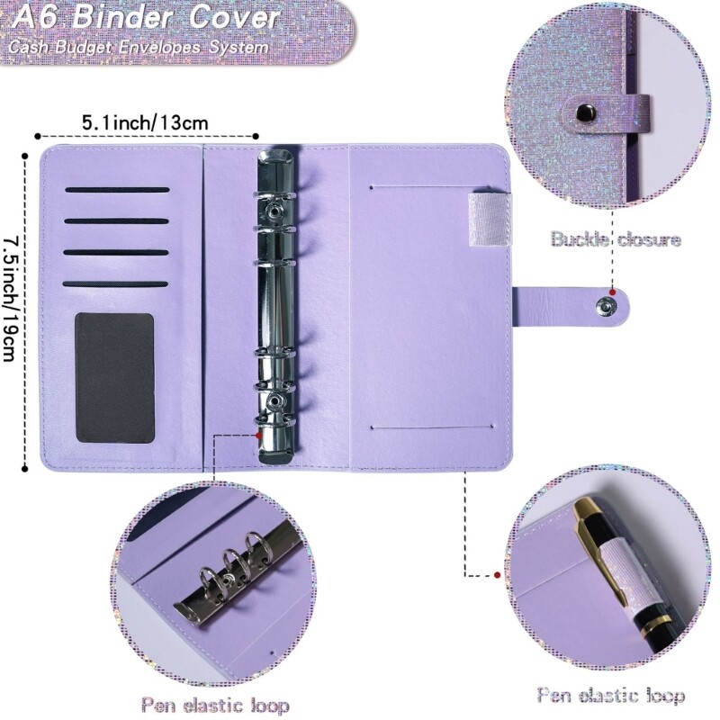 Budget Binder Planner Set with 12 Binder Pockets 12 Budget Sheets