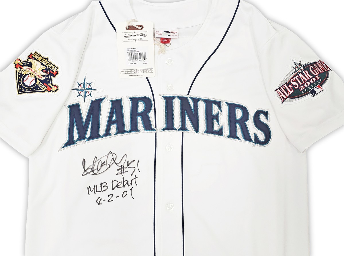 MARINERS ICHIRO SUZUKI AUTOGRAPHED M&N 2001 ALL STAR JERSEY