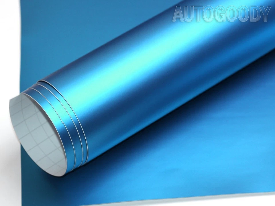 Película de vinilo metálica cromada mate satinada premium adhesiva para envolver automóviles sin burbujas de aire Foto 4 de 4