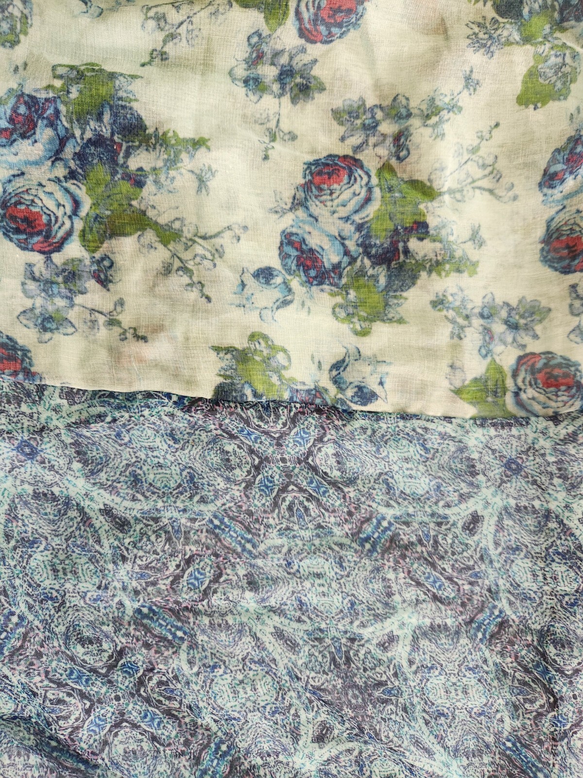 BCBGeneration Large Floral Blue Multiple Patterns… - image 6