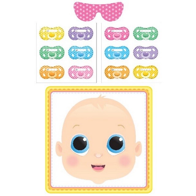Pin The Dummy On The Baby Shower Party Game 12 Multi Players Unisex Boy Girl