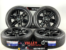 19"  ROVER RANGE ROVER 19X8 6-SPOKE RIMS TIRES PACKAGE 67513051 OEM NEW BLACK