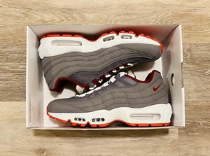 Nike ID Air Max 95 Grey White Red 314352-997 Women's Size 9.5, Men's Size 8  | eBay