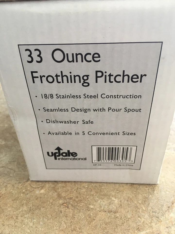 Actualización Internacional EP-33 33 OZ. Jarra de espuma / vaporizador de leche café espresso con leche Foto 2 de 2