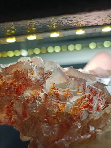 360g Natural Fluorite Mineral Specimen Rare Dual Sided With Calcite Crystal - Picture 22 of 24
