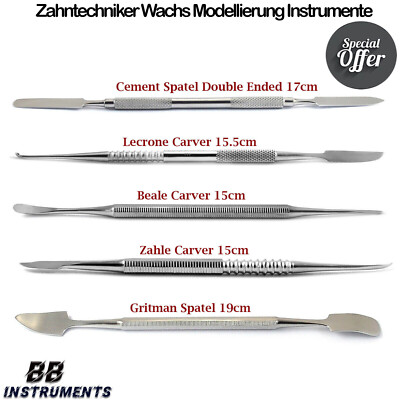 Wachsmesser Wachs Formung Le Cron Zahle Beale Zahntechniker Zementspatel Gritman