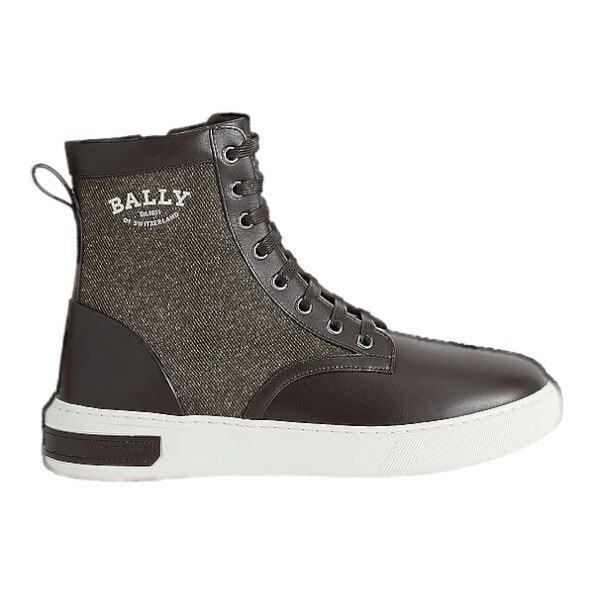 Bally Mevys 6239613 Мужские ботинки из плотной кожи и ткани Эбано до середины икры размер 7 63590₽