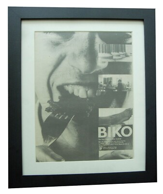 PETER GABRIEL+Biko+POSTER+AD+RARE+ORIGINAL 1980+QUALITY FRAMED+FAST WORLD SHIP