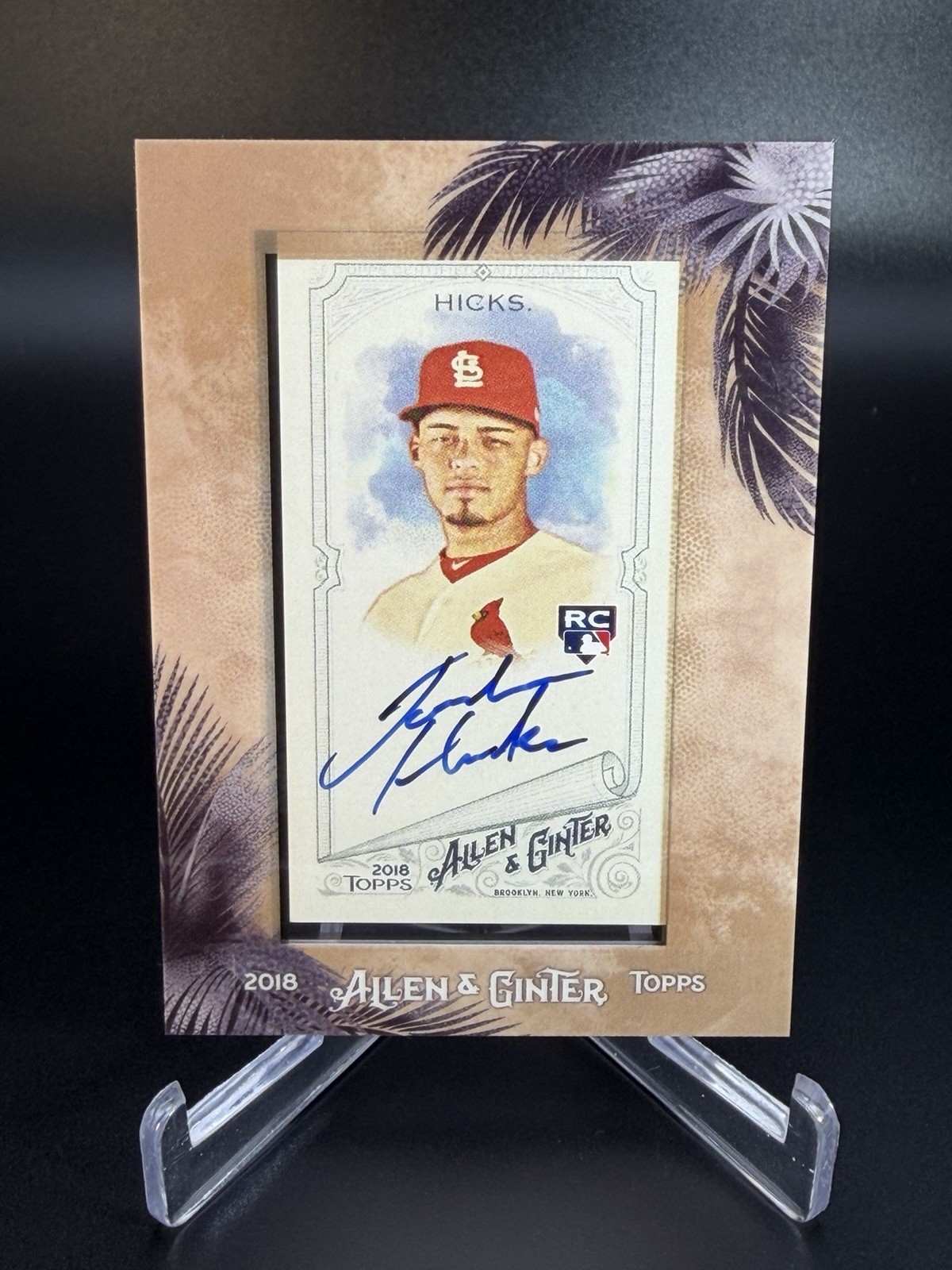 Jordan Hicks #MA-JH Baseball Cards 2018 Topps Allen & Ginter Framed Mini Autographs trading card — raw and PSA graded price guide