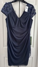 DJ Jaz Women's Embellished Navy Blue Mother of the Groom Dress Size 12 NWT