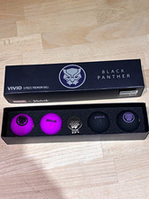 Volvik Vivid Black Panther Tour Preferred 3-Piece Golf Balls Pack Purple/Black