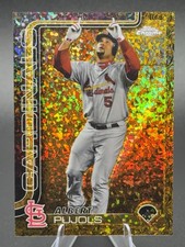 2025 Topps Chrome Gilded Gold Mini Diamond Refractor #199 Albert Pujols #45/50