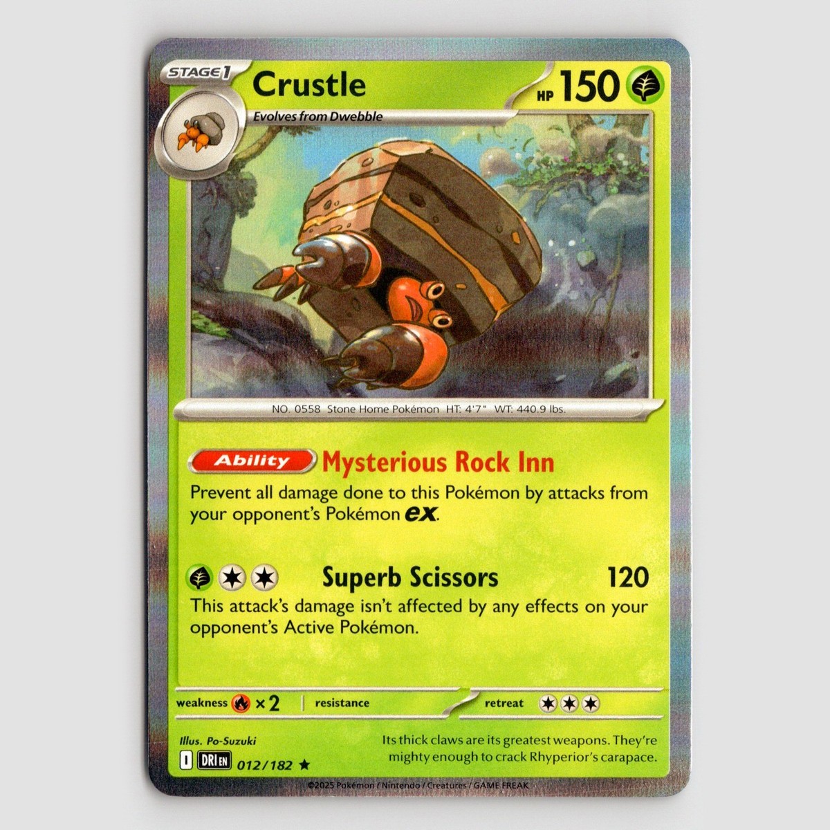 Crustle - DRI 012/182 - R NM / Mint SV10: Destined Rivals Single