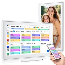 15.6 Inch Digital Calendar, Smart Touchscreen Wall Calendar Inch, White