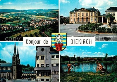 Diekirch Panorama Schloss Kirche Badesee
