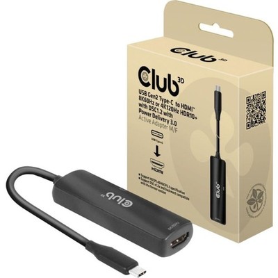 CAC-1588 USB Gen2 Type-C to HDMI 8K60Hz or 4K120Hz HDR10+ with DSC1.2 with Po...