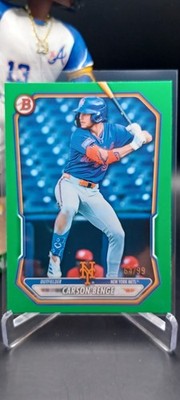 2026 Bowman Prospects #BP-111🔥Carson Benge (RC)🔥Green /99🔥Mets